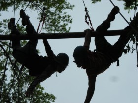 People Hanging from Random Things
